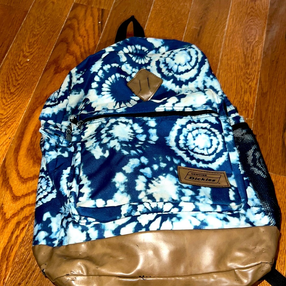 Blue and whit backpack